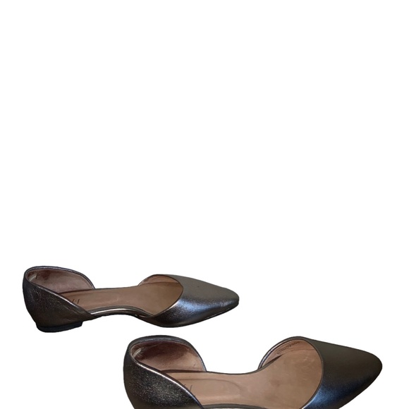 J. Jill Metallic Gold Pewter D’Orsay Pointed Toes Flats Size 8 - Picture 4 of 6